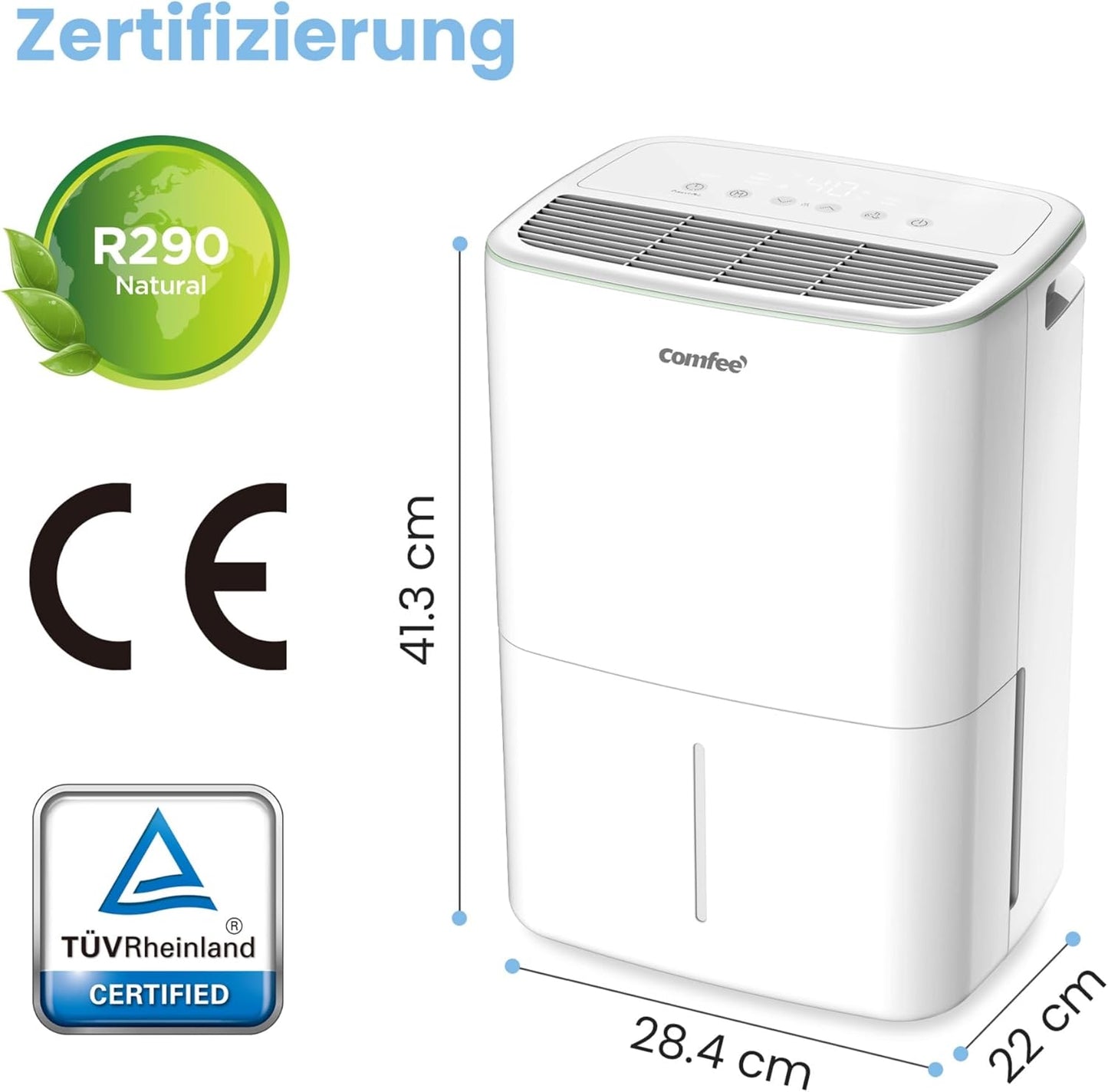Luftentfeuchter 12L/Tag mit Kindersicherung, 12L-20㎡-DO-NEW
