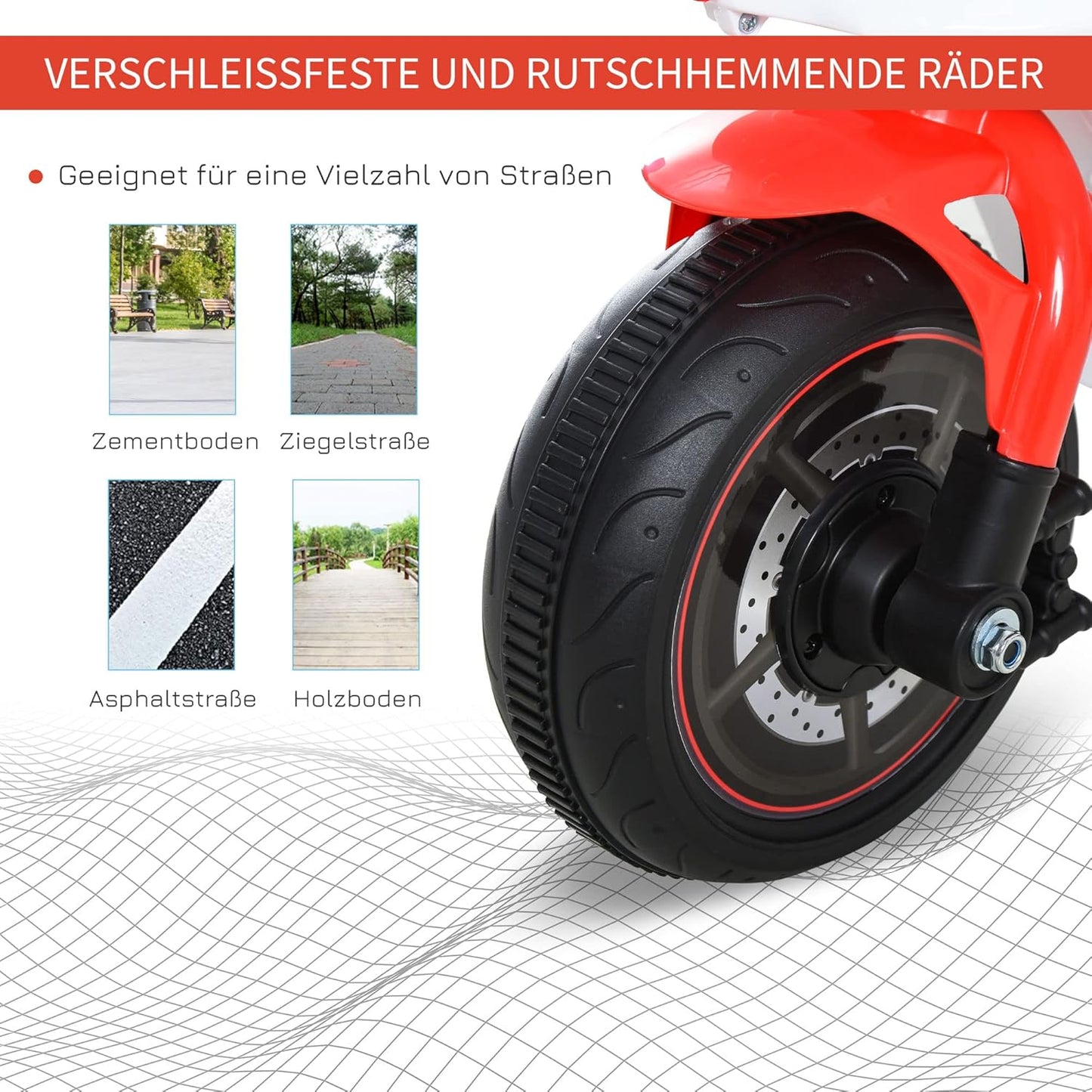 Motorrad-Rutschauto mit Musik und Scheinwerfer