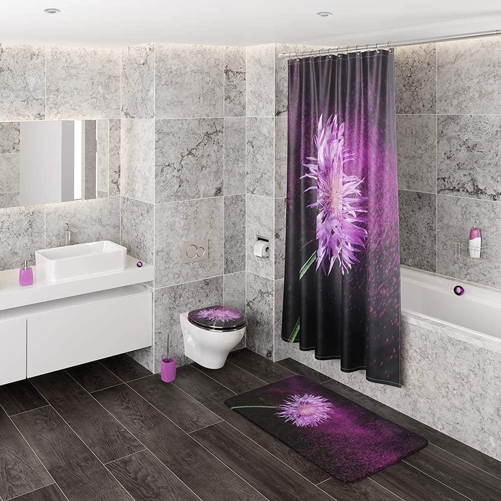Rutschfester Badteppich, Purple Dust 50 x 80 cm (Rechteckig)