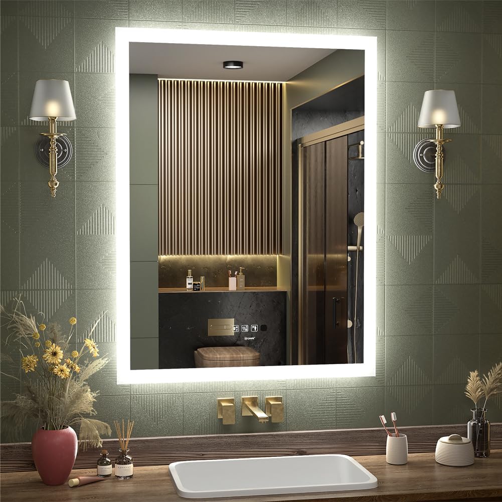 LED Schminkspiegel mit Bluetooth & Anti-Beschlag, 60L x 80B cm