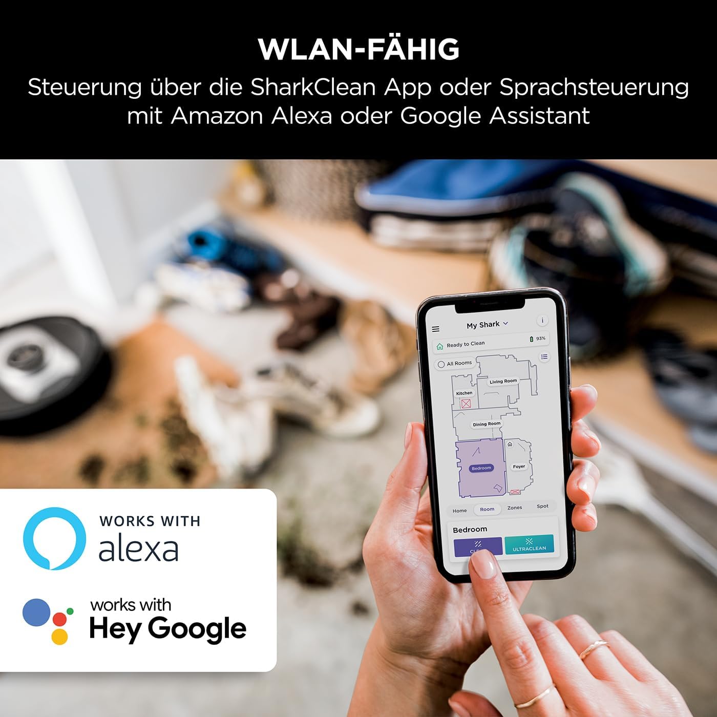 AI 360 Saugroboter mit Selbstentleerung, AI 360, Schwarz