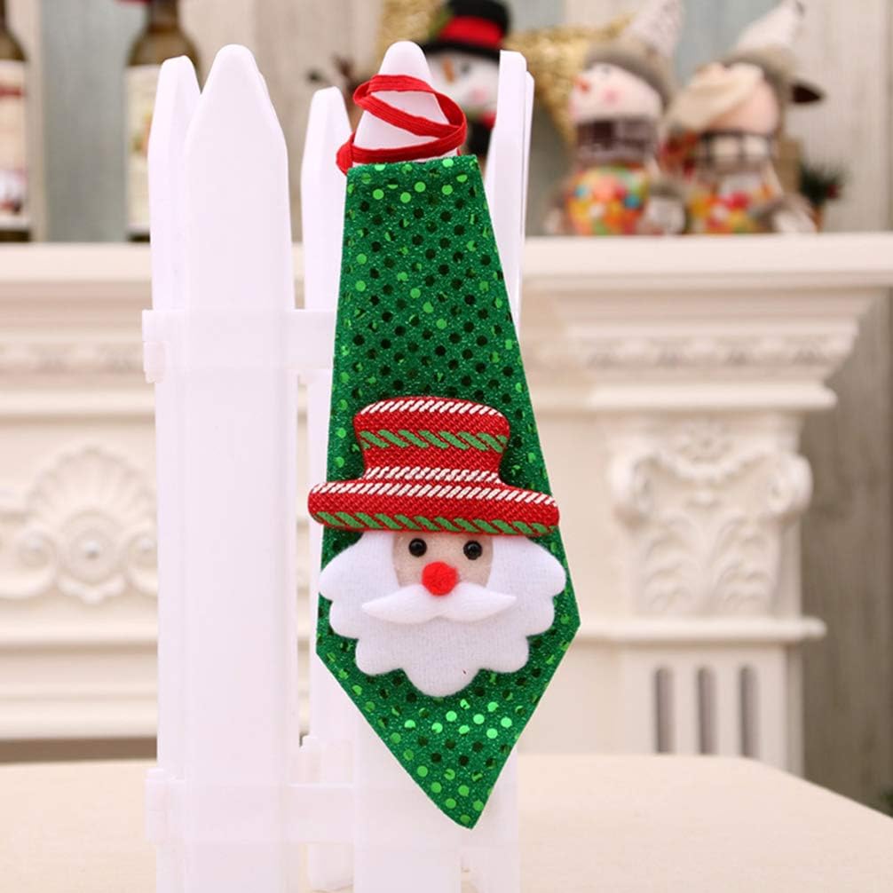 Leuchtende Weihnachtskrawatte mit LED und Pailletten, 3 Stück