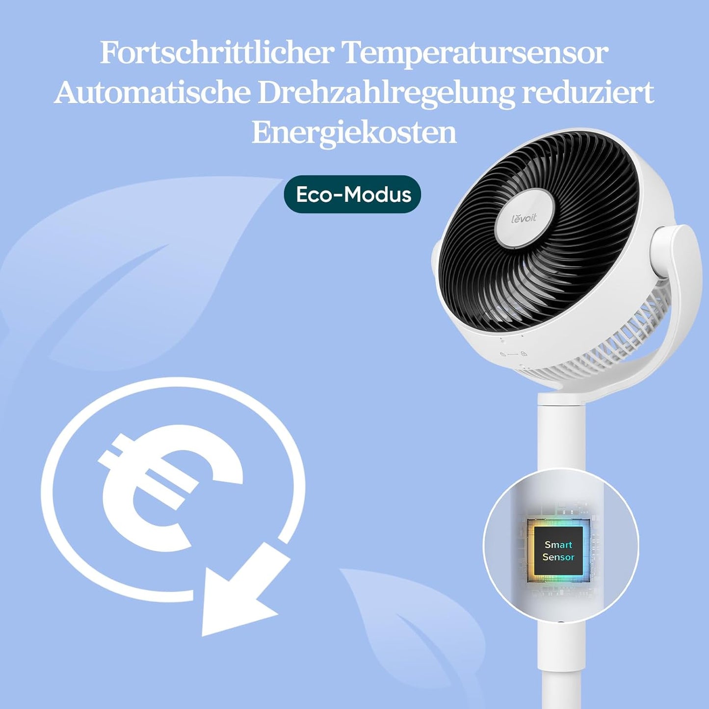 Standventilator mit Fernbedienung, Standard / Weiss