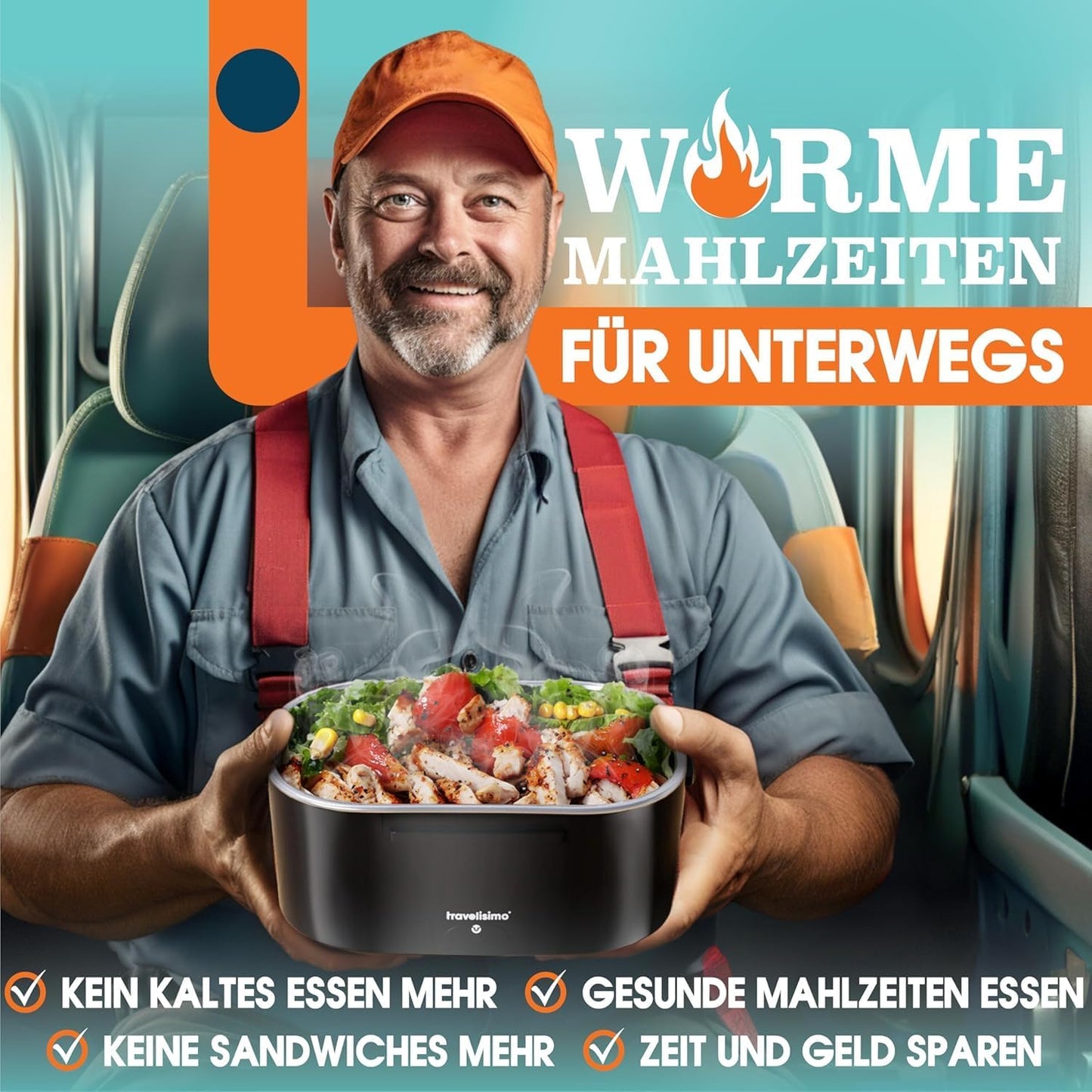 Elektrische Lunchbox, Schwarz