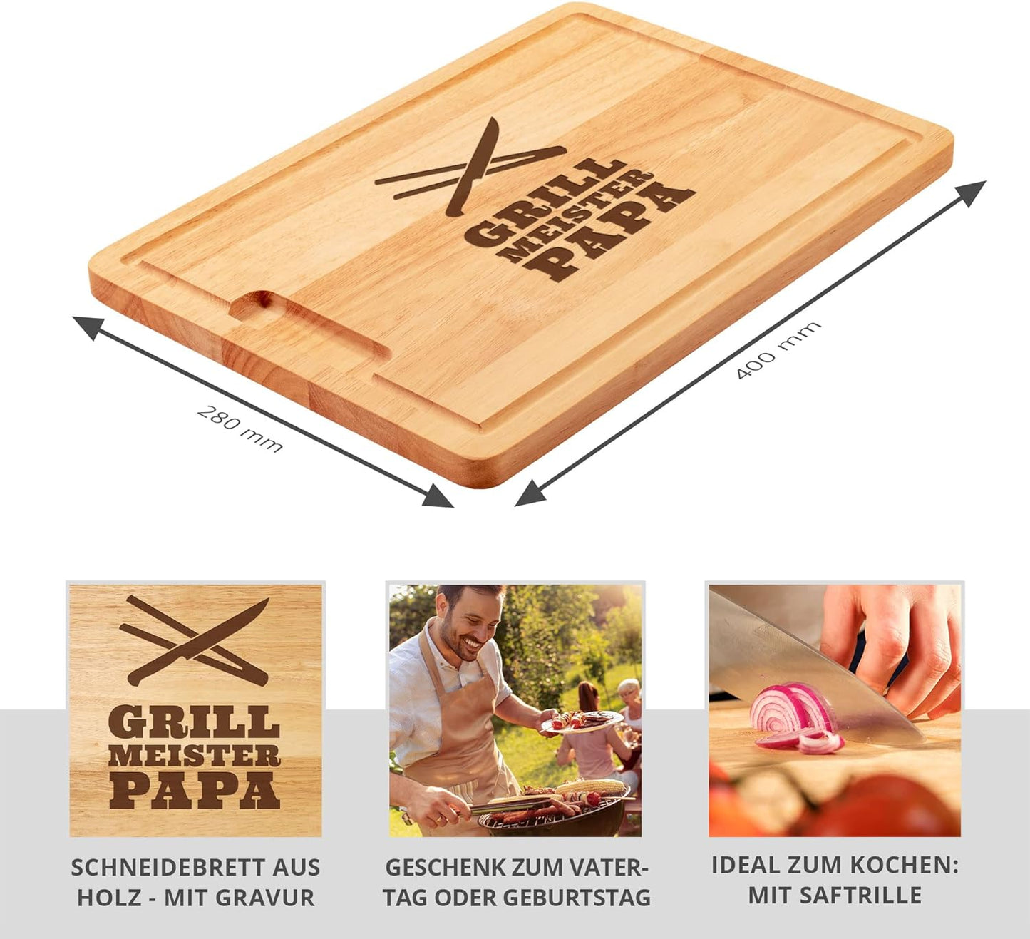 Grillbrett, Grillmeister Besteck - Papa - Standard