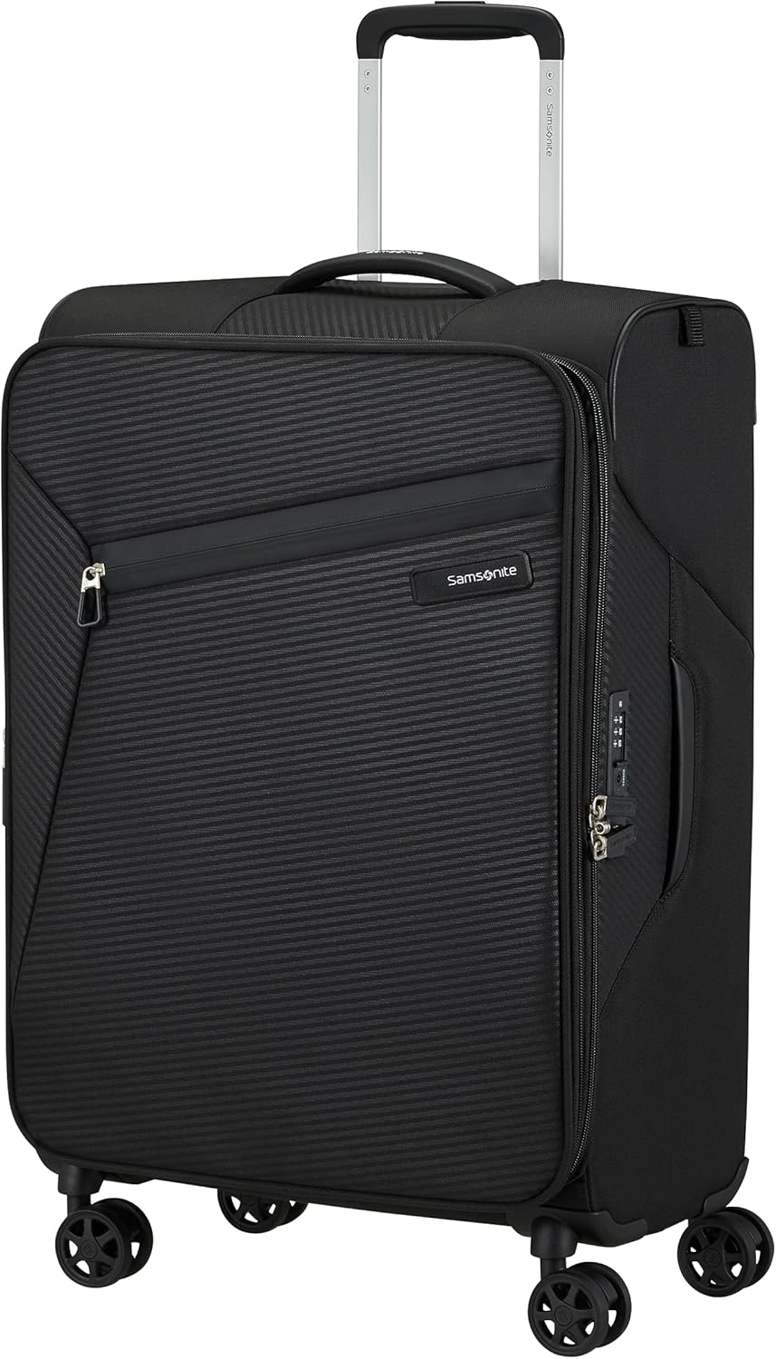 Erweiterbarer Koffer Litebeam, Schwarz M (66cm - 24 L) SPINNER