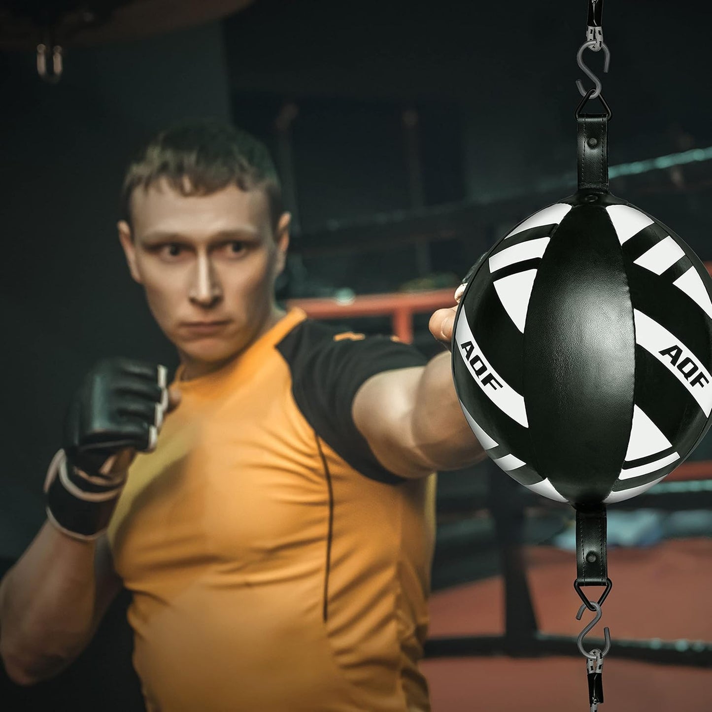 Boxen Doppelendball Set, schwarz / weiss