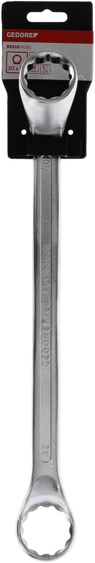 Doppelringschlüssel, SW 30 x 32 mm, L 370 mm, Chrom-Vanadium-Stahl, Silber, 30x32 mm Einzeln
