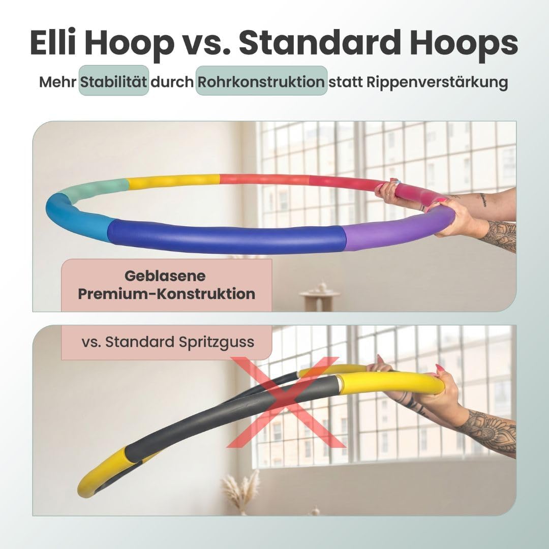 Hula Hoop Gymnastikreifen für Fitness & Abnehmen (104cm), Pastell