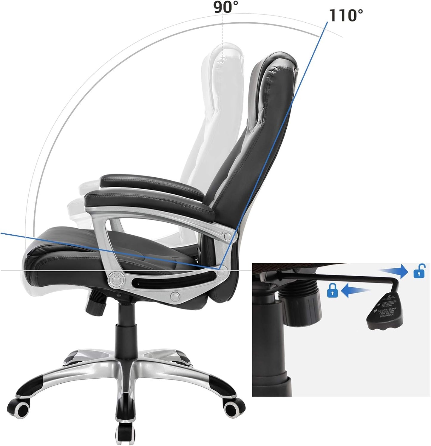 OBG21B, ‎schwarz 54 x 53 x (105-115) cm