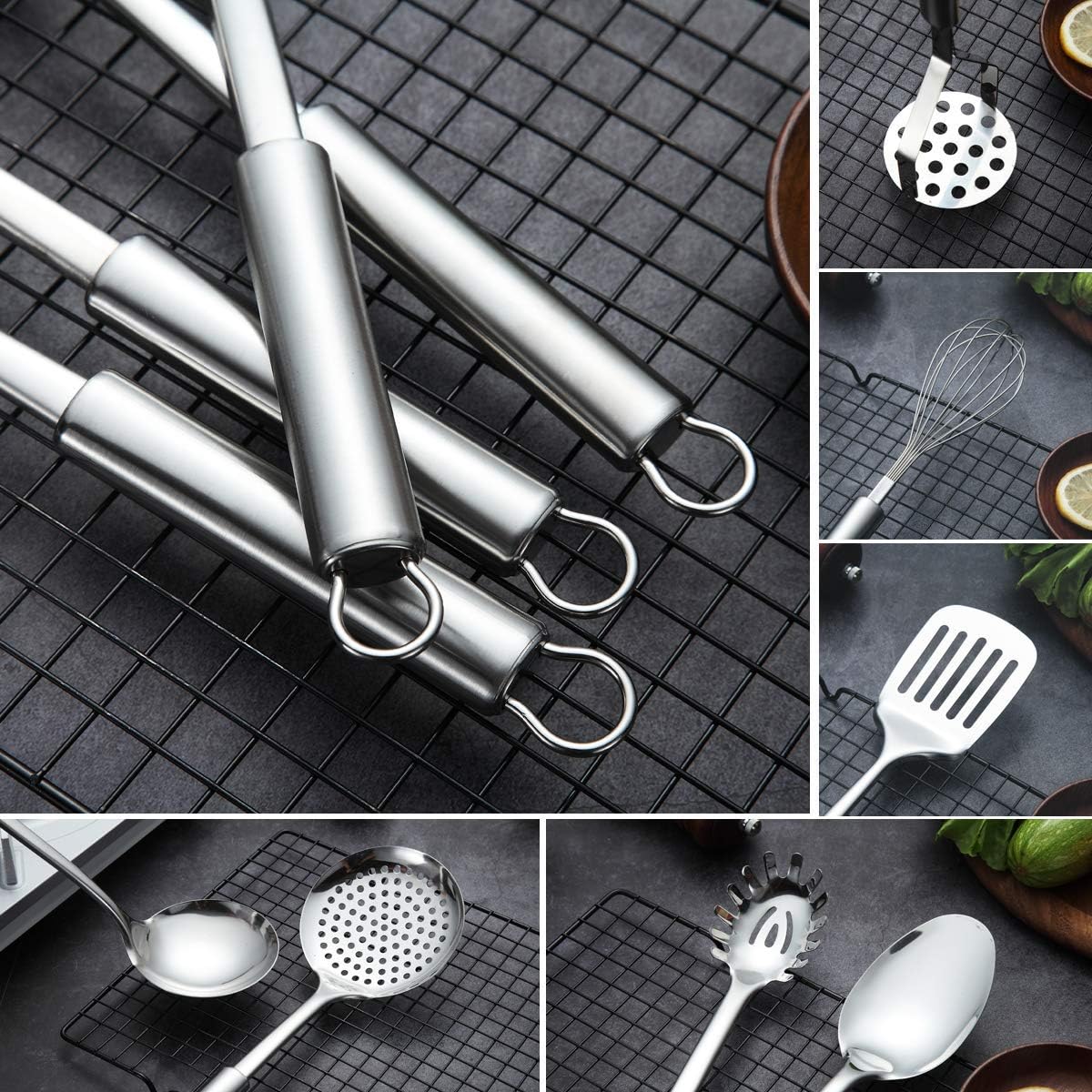 13-teiliges Küchenutensilien-Set mit Ständer, Kt19a-13