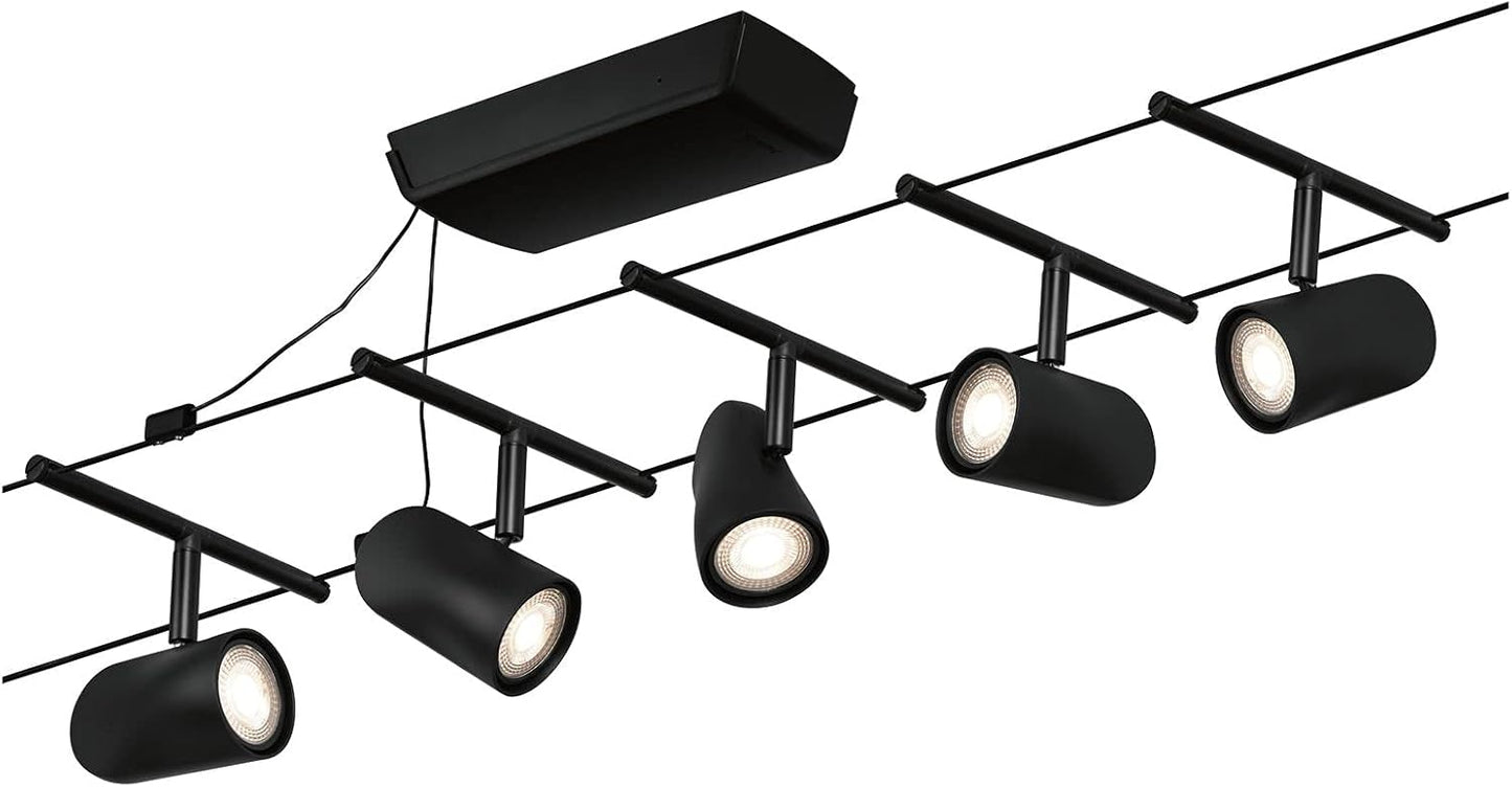 5er-Set Seilsystem CorDuo, 5er-Set Cup Schwarz Matt, Chrom