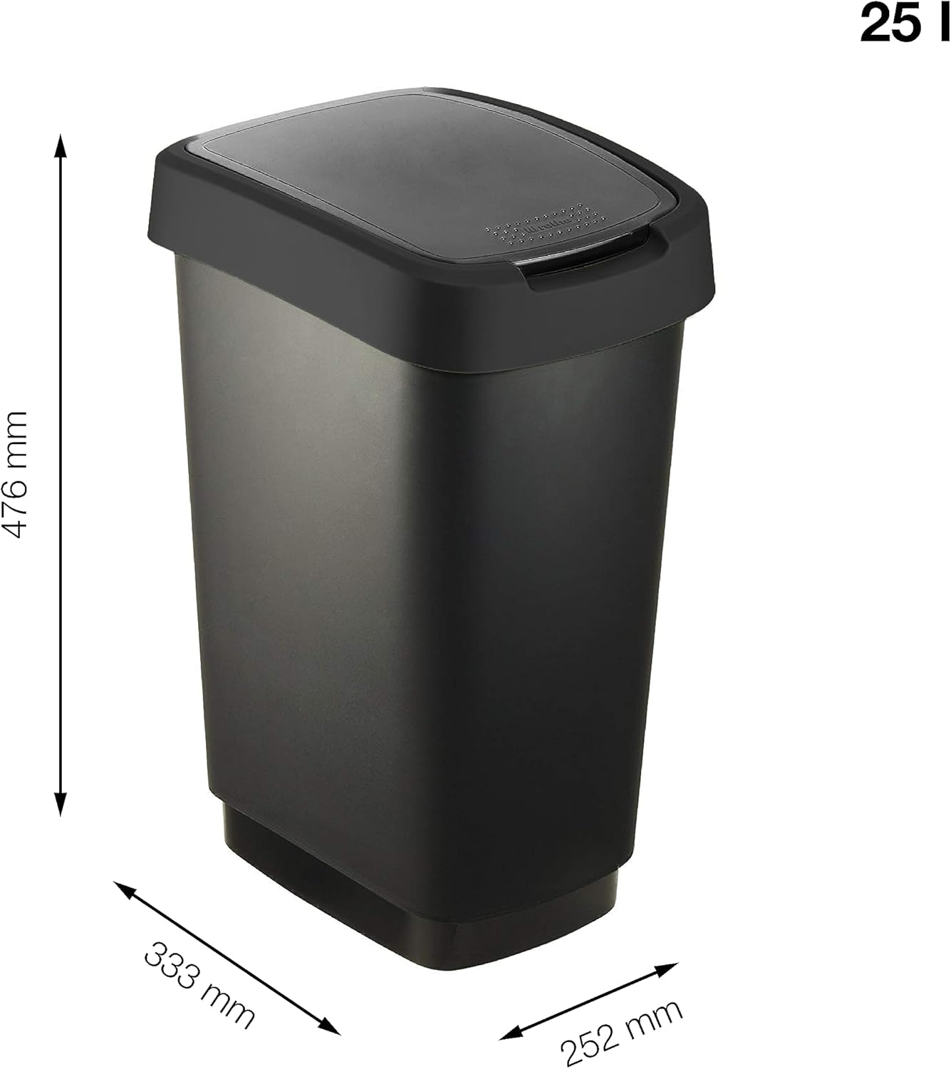 Abfalleimer Salsa, Schwarz 25l