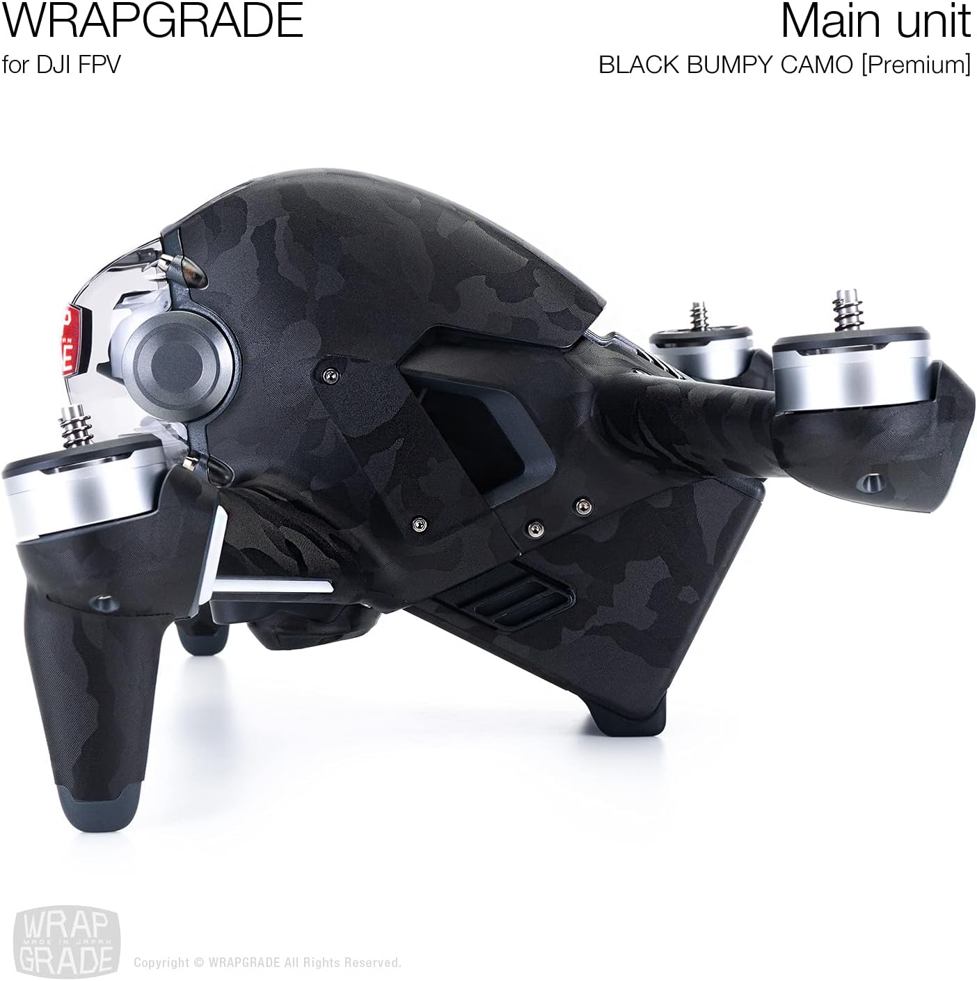 Schutzfolie für DJI FPV Drohne, Black Bumpy Camo