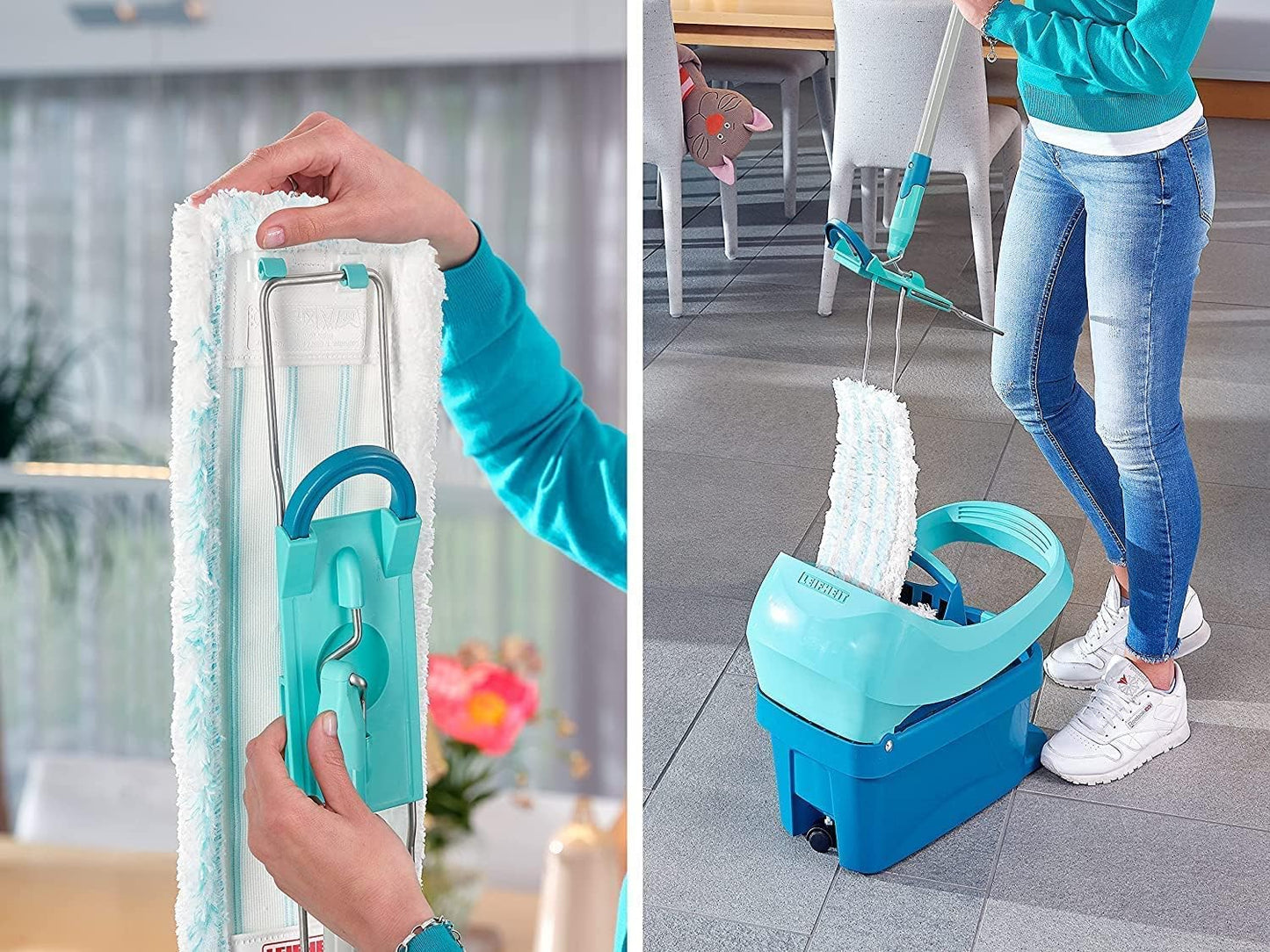 Rückenschonender Bodenwischer Profi XL Micro Duo, Allrounder, Eco Verpackung