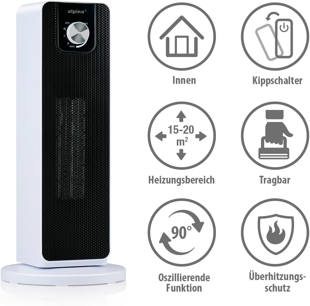 Elektrischer Keramik-Heizlüfter mit Oszillation, Elektrischer Heizlüfter 2000W