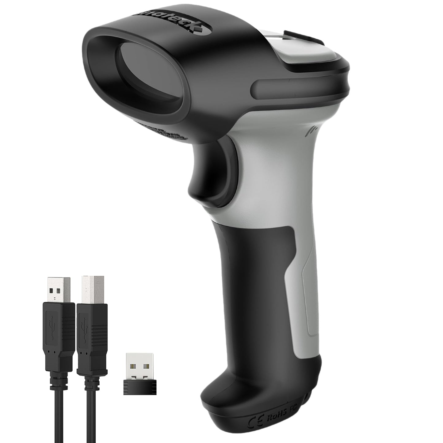 BCST-72 Barcode-Scanner 2D Bluetooth, kabellos mit AI APP & SDK, Grau