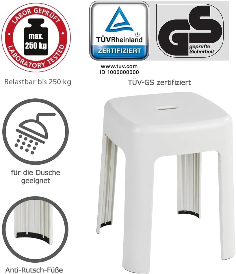 Alaska - Badhocker mit Anti-Rutsch Füssen