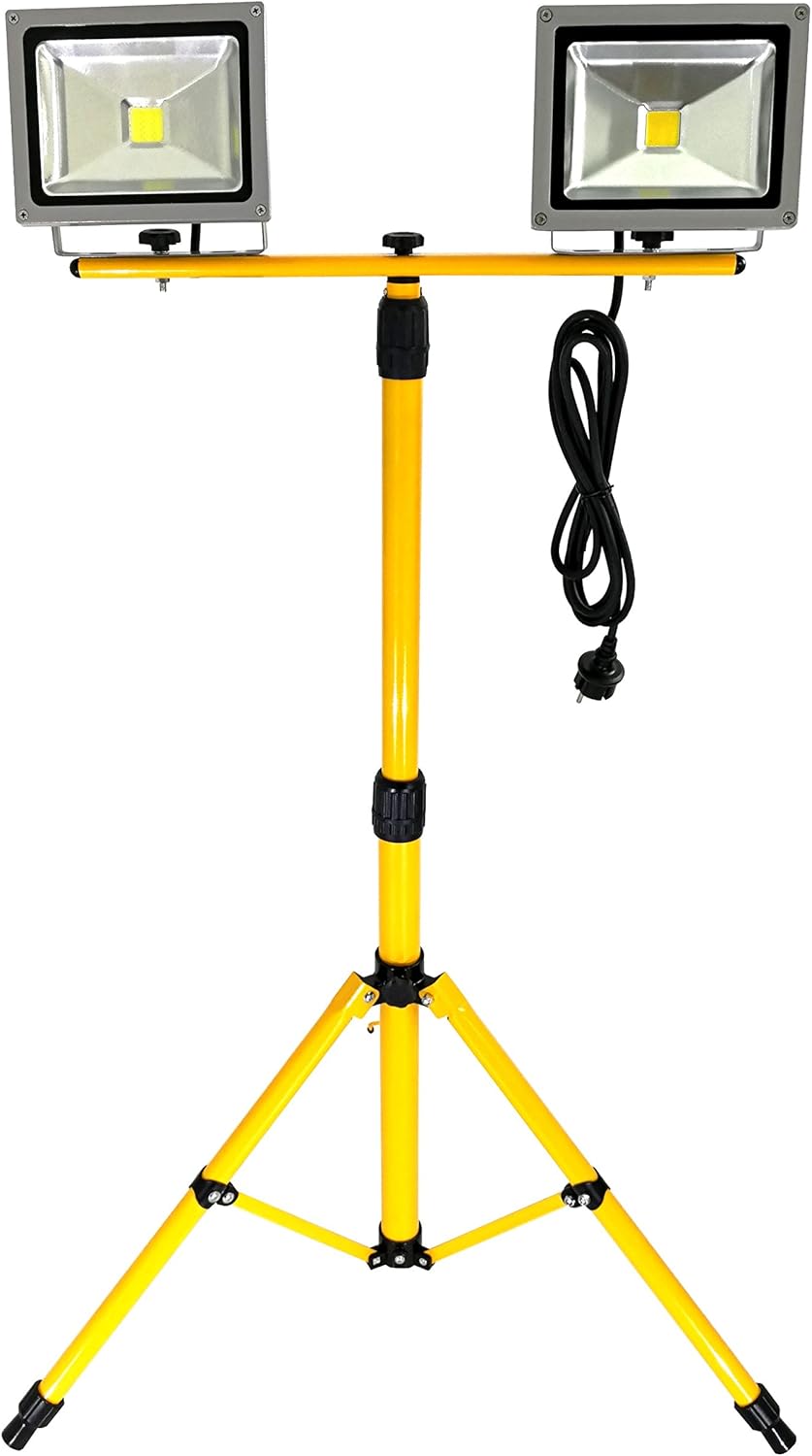 LED Baustrahler-Set G1504, 2x 20 Watt 6000k Tageslichtweiss