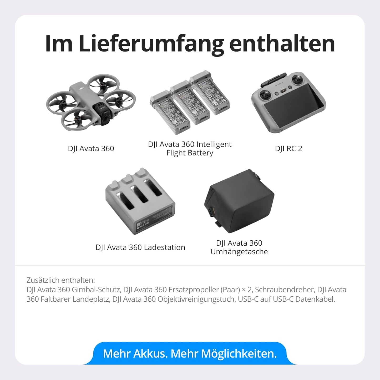 Avata 360 Fly More Combo Drohne, DJI Avata 360 Fly More Combo (DJI RC 2)