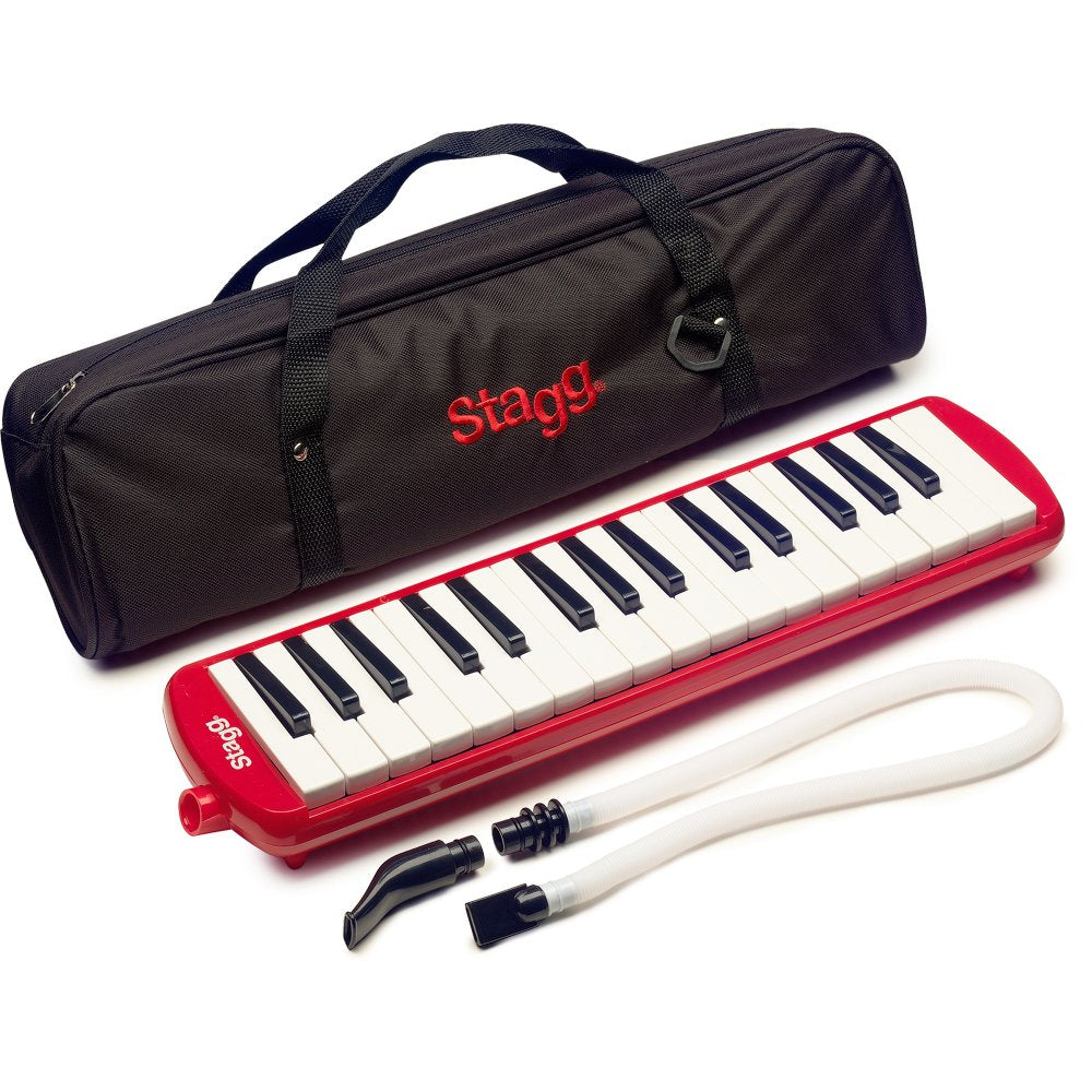 Melodica mit Tragetasche, rot 32 Notes Einzelbett