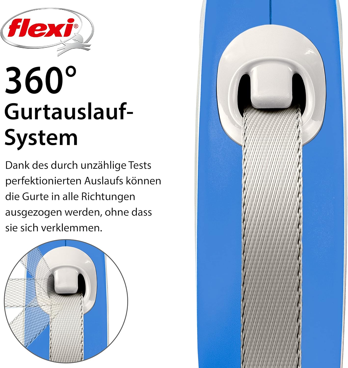 Comfort L Roll-Leine für Hunde bis 60 kg, blau, L