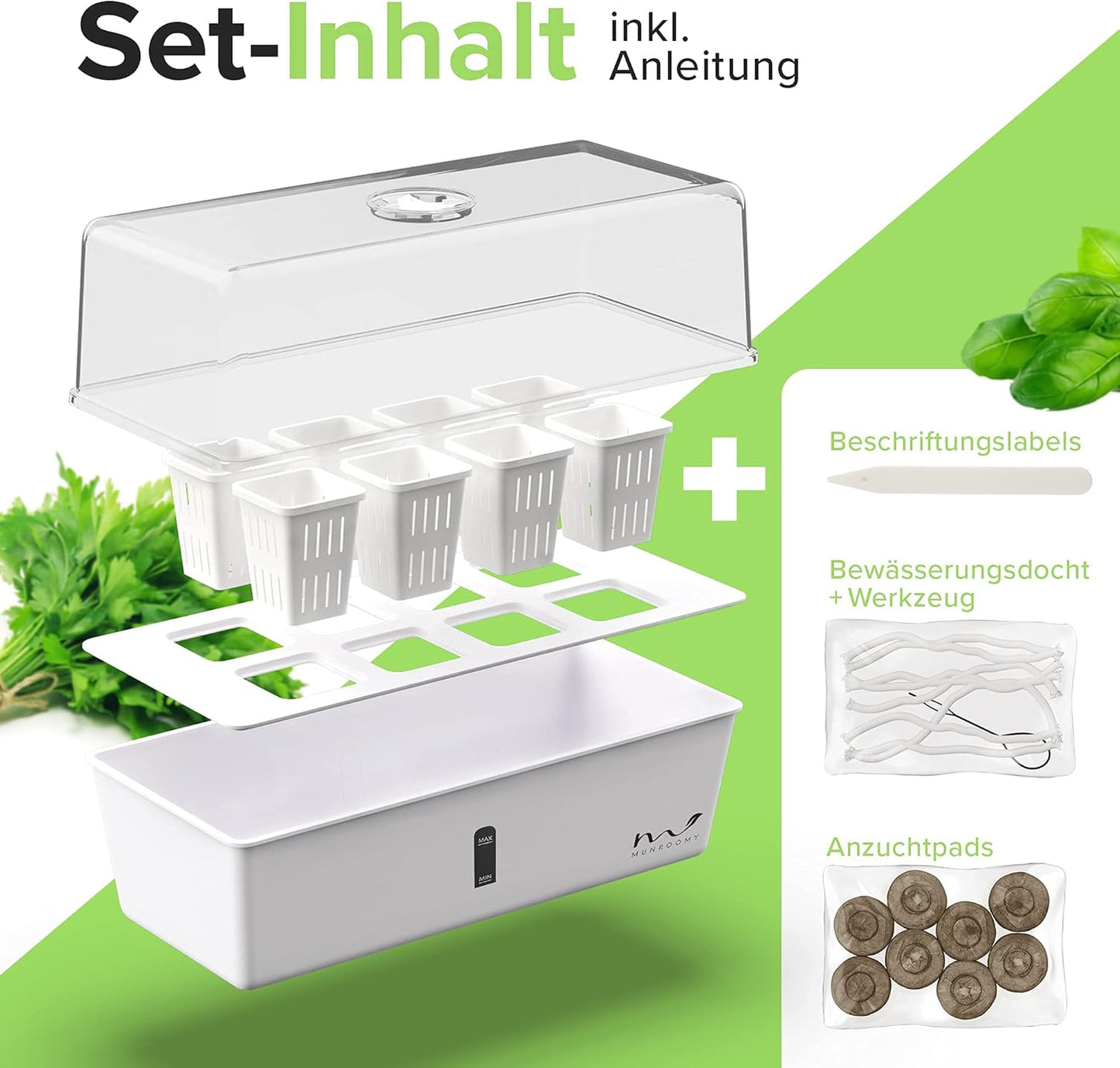 Mini Gewächshaus mit Selbstbewässerungssystem, Zimmergewächshaus
