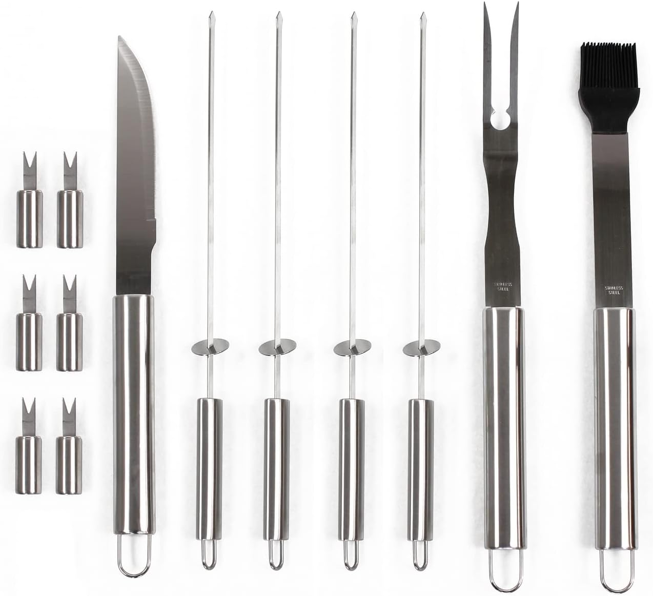 Grillzubehör-Set aus Stahl