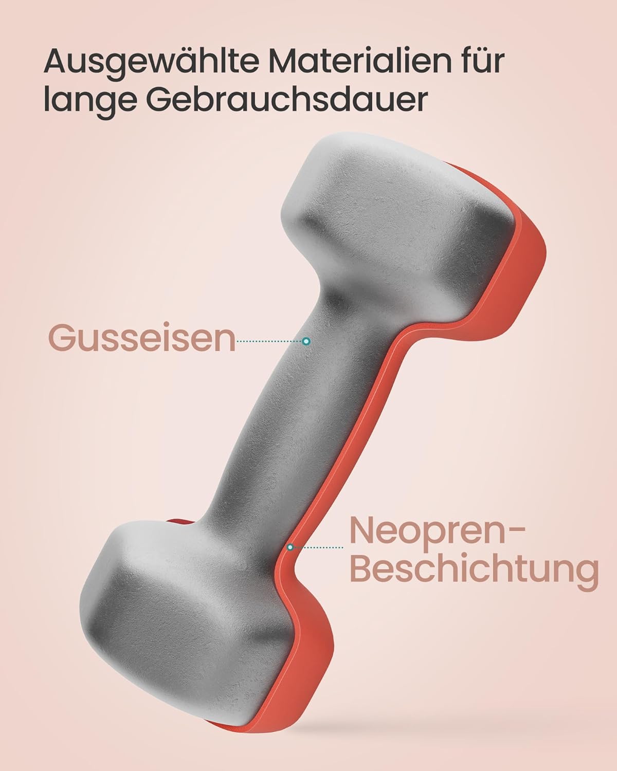 Hantel-Set mit Neopren-Beschichtung (3 Paar, 9kg), 9kg,gelb + orange + lila