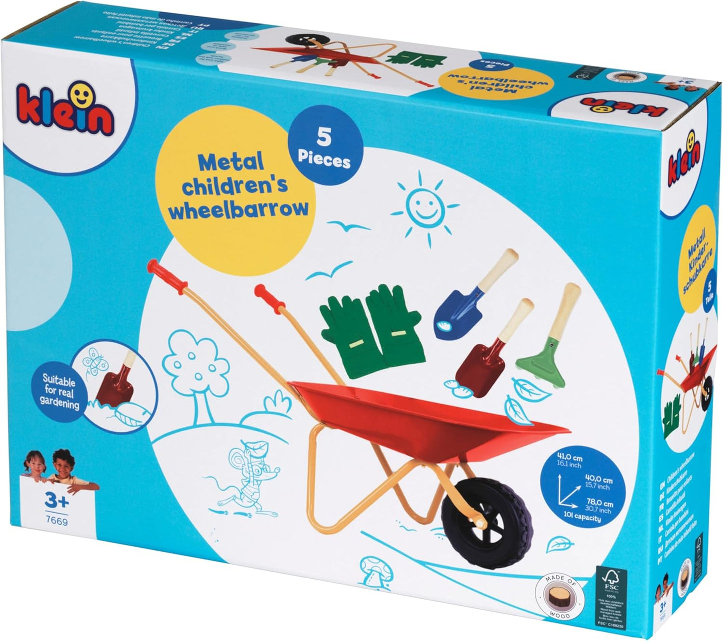 Kinderschubkarre mit Zubehör