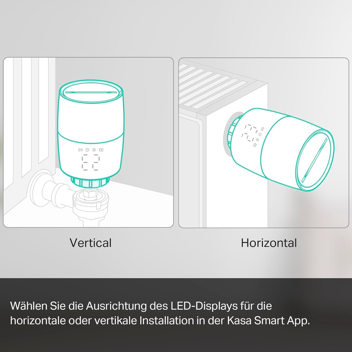 Kasa Smart Heizkörperthermostat, Single ; Heizkörperthermostat mit Hub