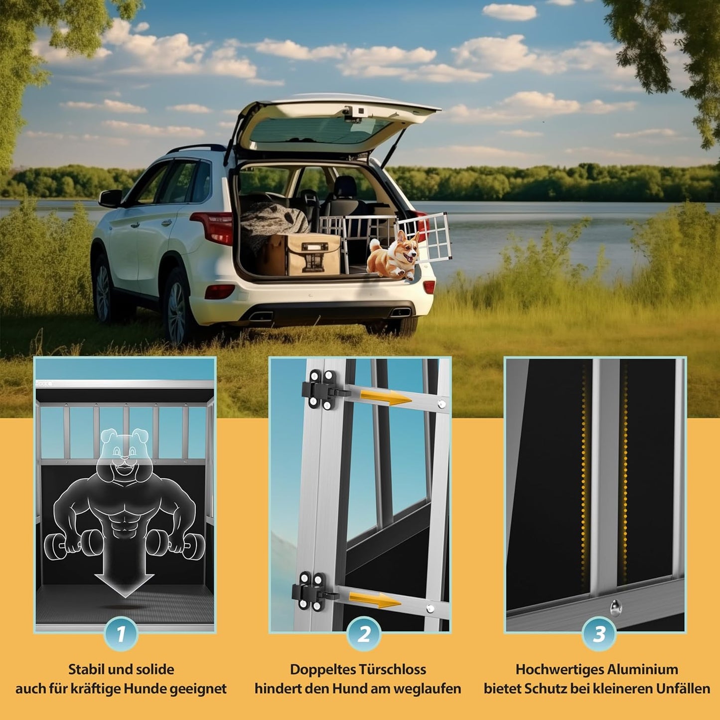 Hundetransportbox, L 70 x B 54 x H 51 cm