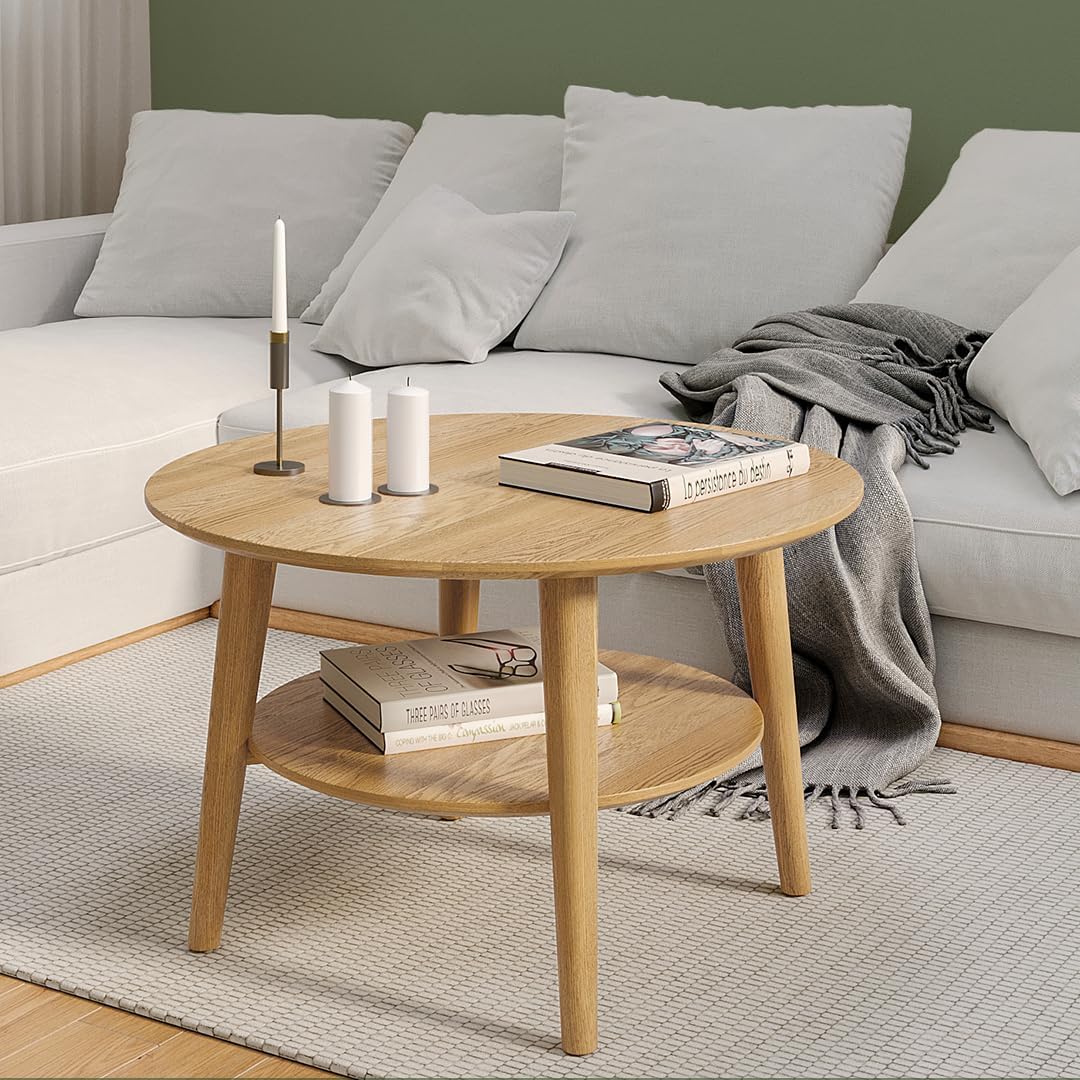 Runder Couchtisch, Natur rund