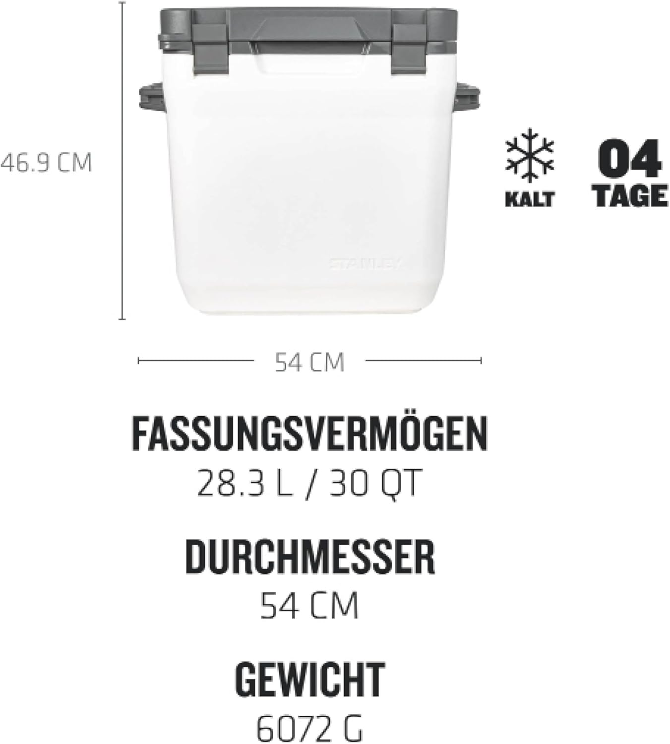 Adventure Outdoor Cooler - Kühlbox, 28.3L Polar White