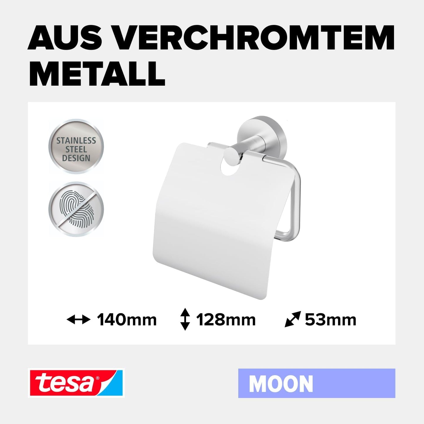 Selbstklebender Toilettenpapierhalter mit Deckel, Toilettenpapierhalter