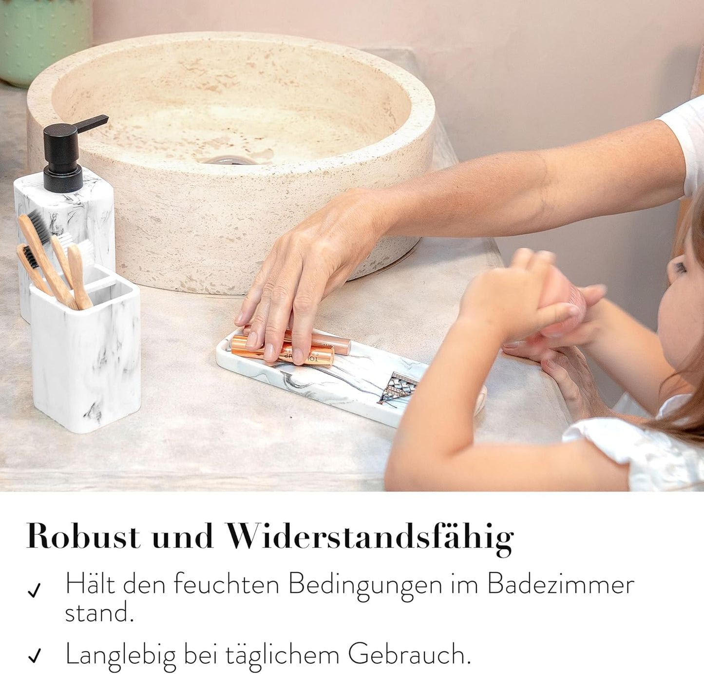 4-teiliges Badezimmer-Organizer-Set, Weiss