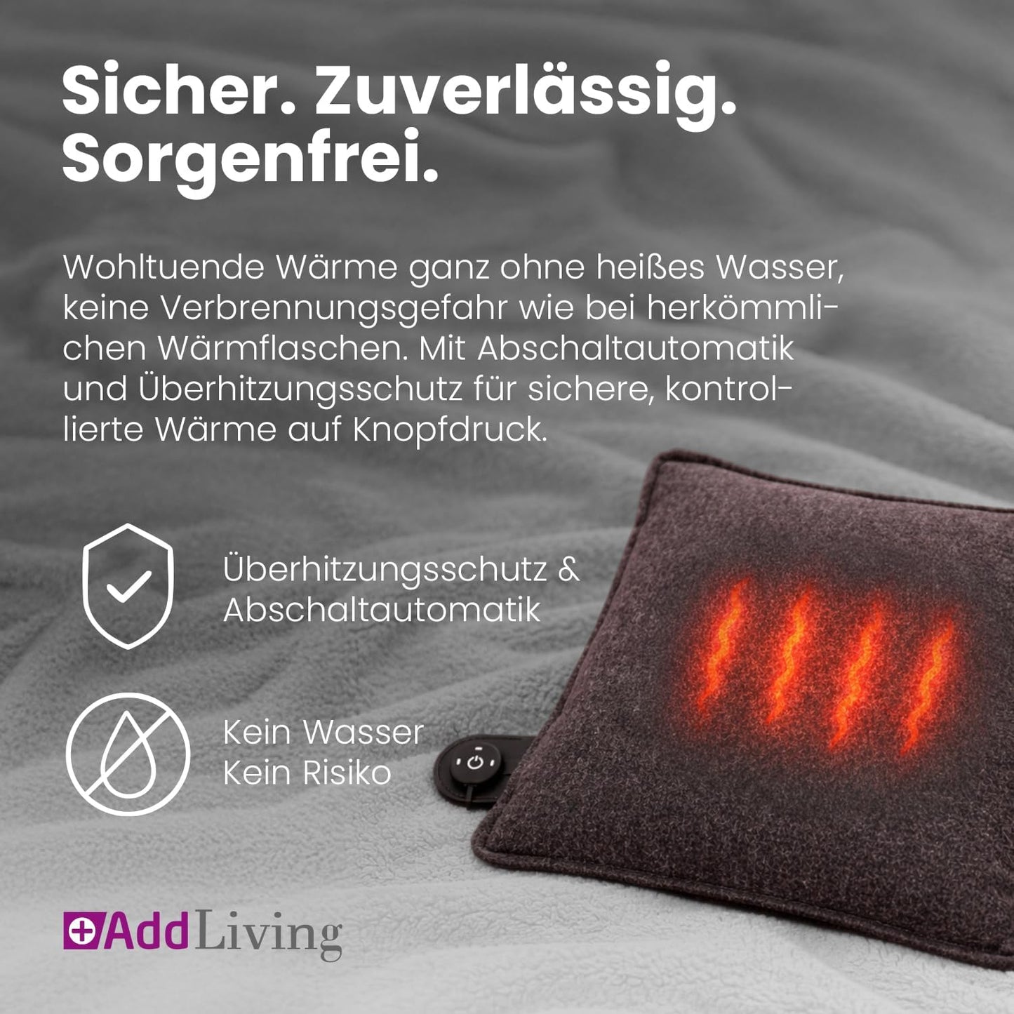 Kabelloses Infrarot-Heizkissen mit Akku