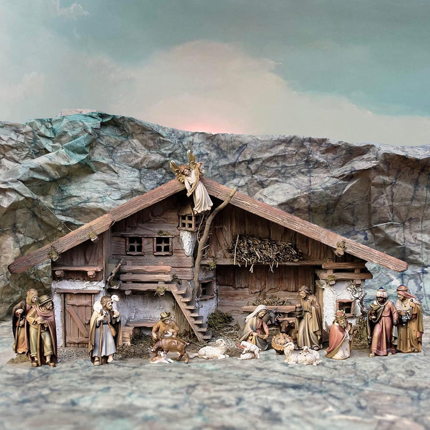 Felsenpapier für Weihnachtskrippen, 2 Bögen