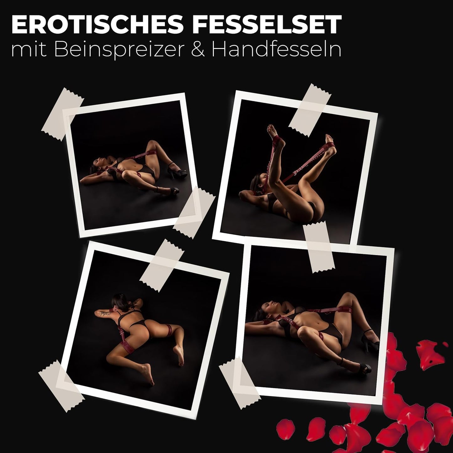 BDSM Bondage-Sexspielzeug-Set für Paare, Rot