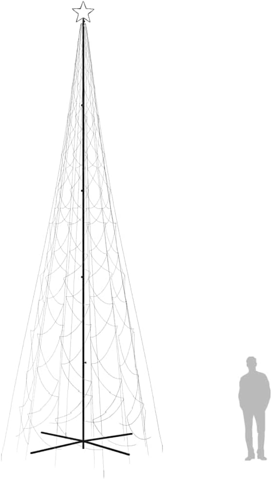 LED Weihnachtsbaum mit 3000 Lichtern, Kaltweiss 800 x 230 cm