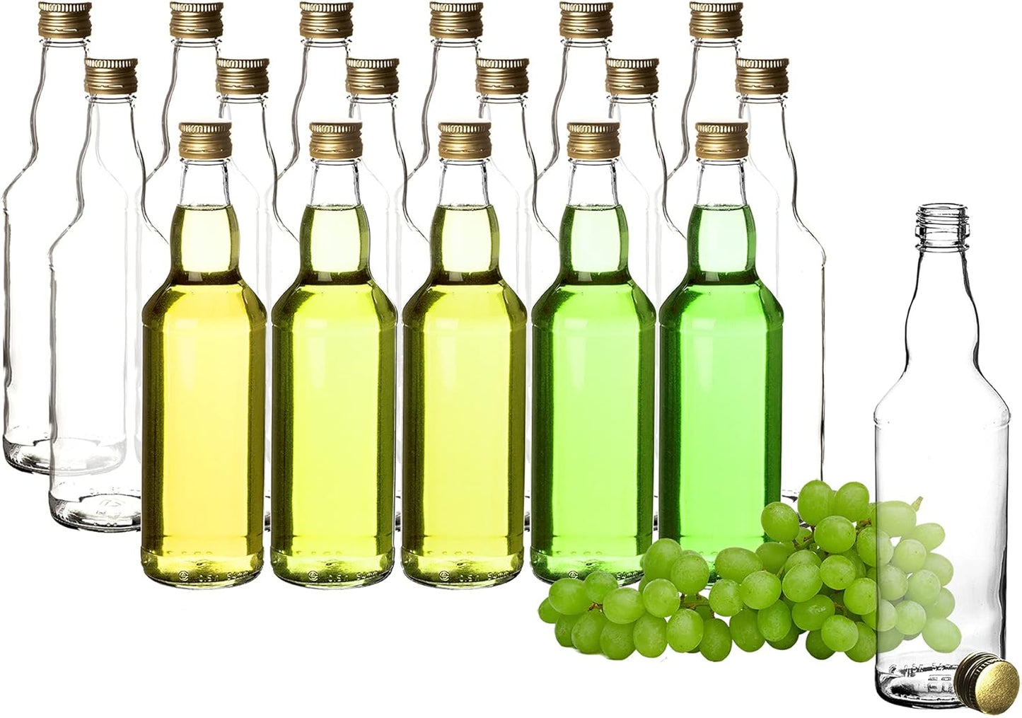 18-teiliges Glasflaschen-Set, 18 Flaschen