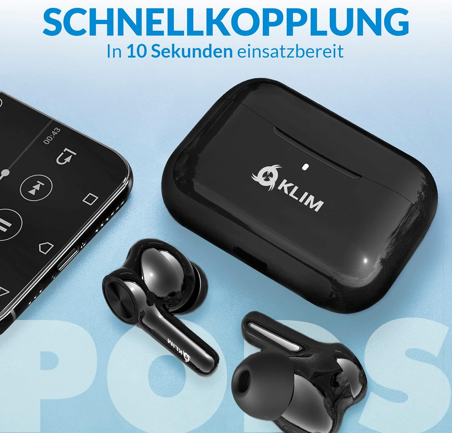 Pods V2 In-Ear-Kopfhörer mit ANC, Schwarz