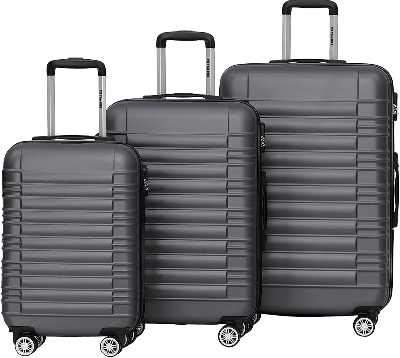 Hartschalenkoffer-Set (3-teilig), Small + Medium + Large Dunkelgrau