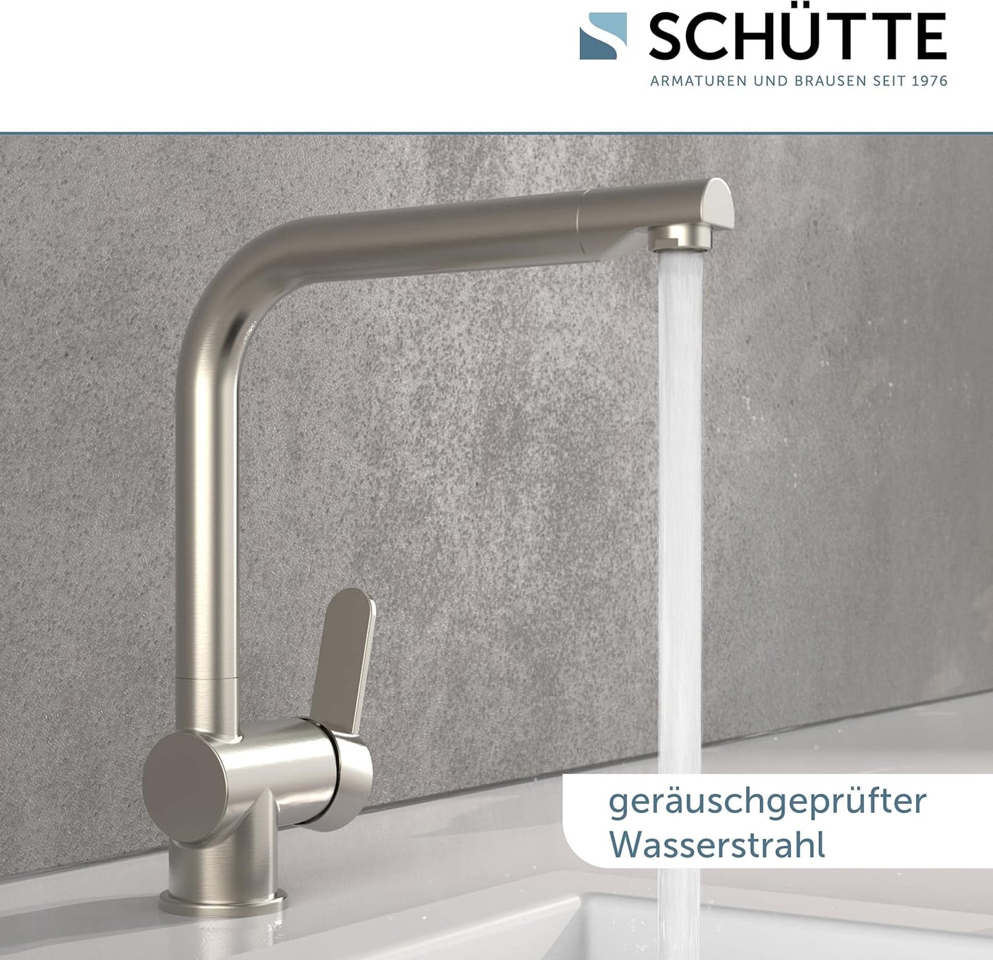 360° Schwenkbare Küchenarmatur für Spülen, Edelstahloptik