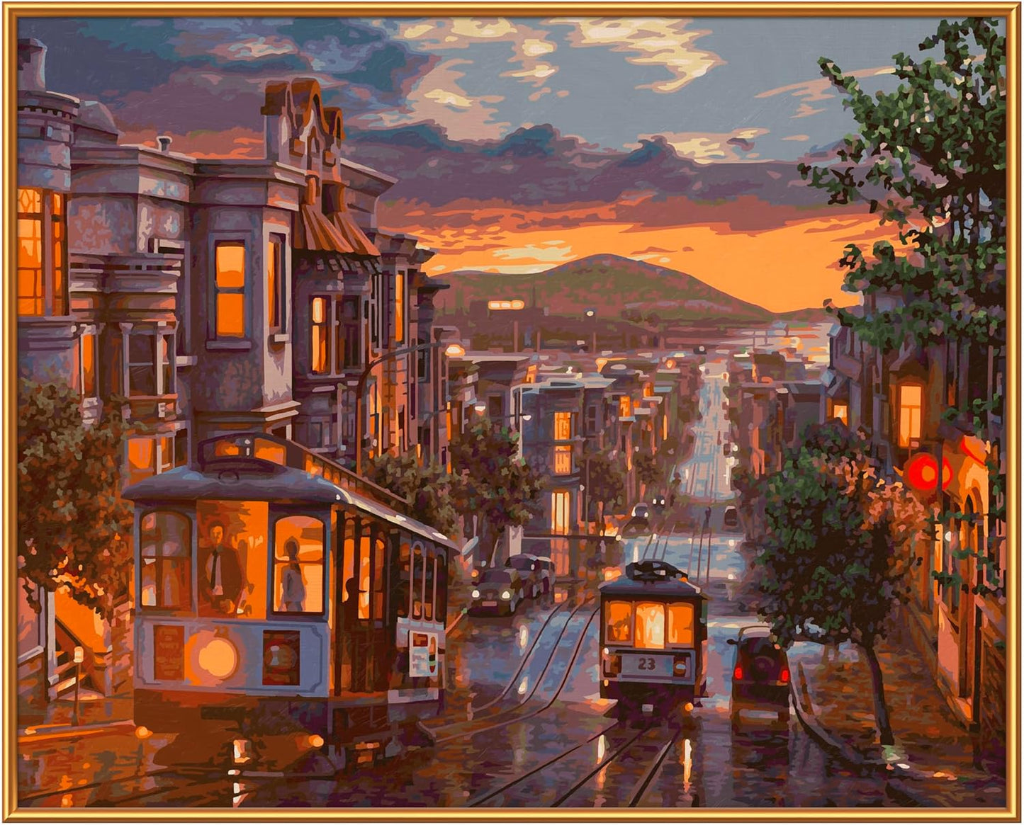 Malen nach Zahlen Set Abend in San Francisco