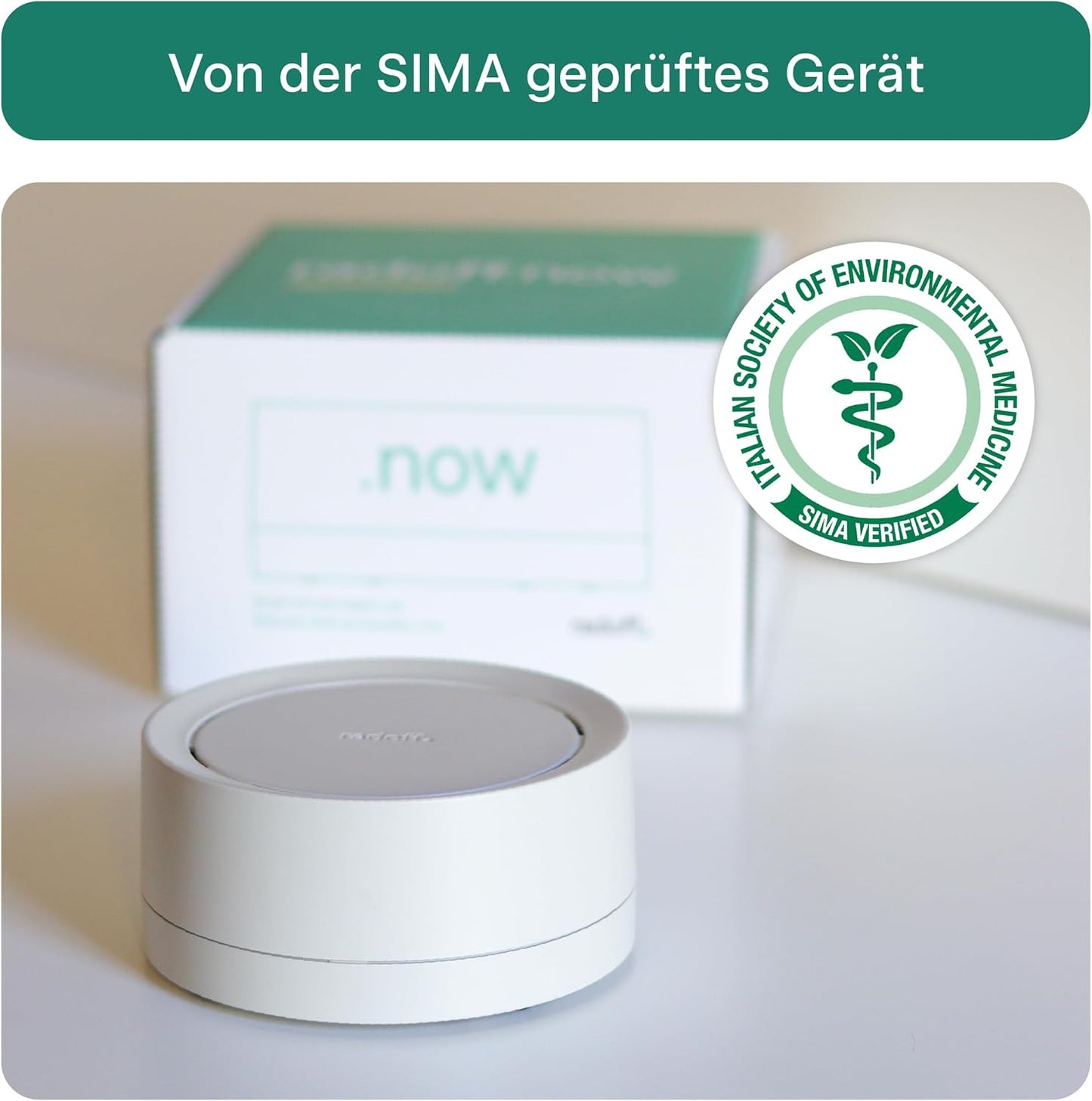 Luftqualität-Messgerät mit CO2- und VOC-Sensoren, Weiss