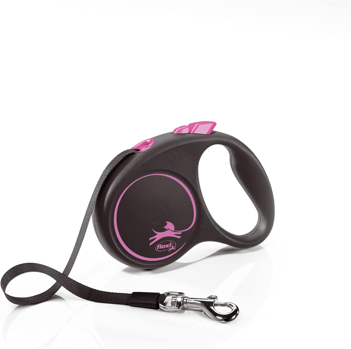 Rollleine Black Design, S: 5m (max. 15kg) pink