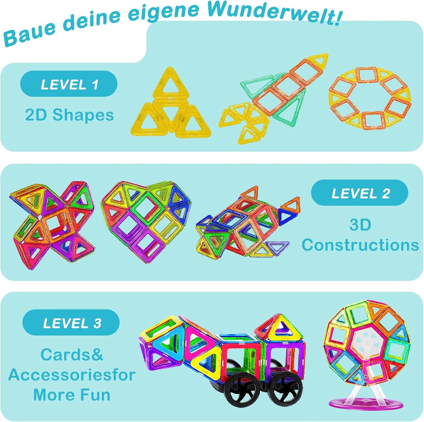 120-teiliges Magnetbaustein-Set