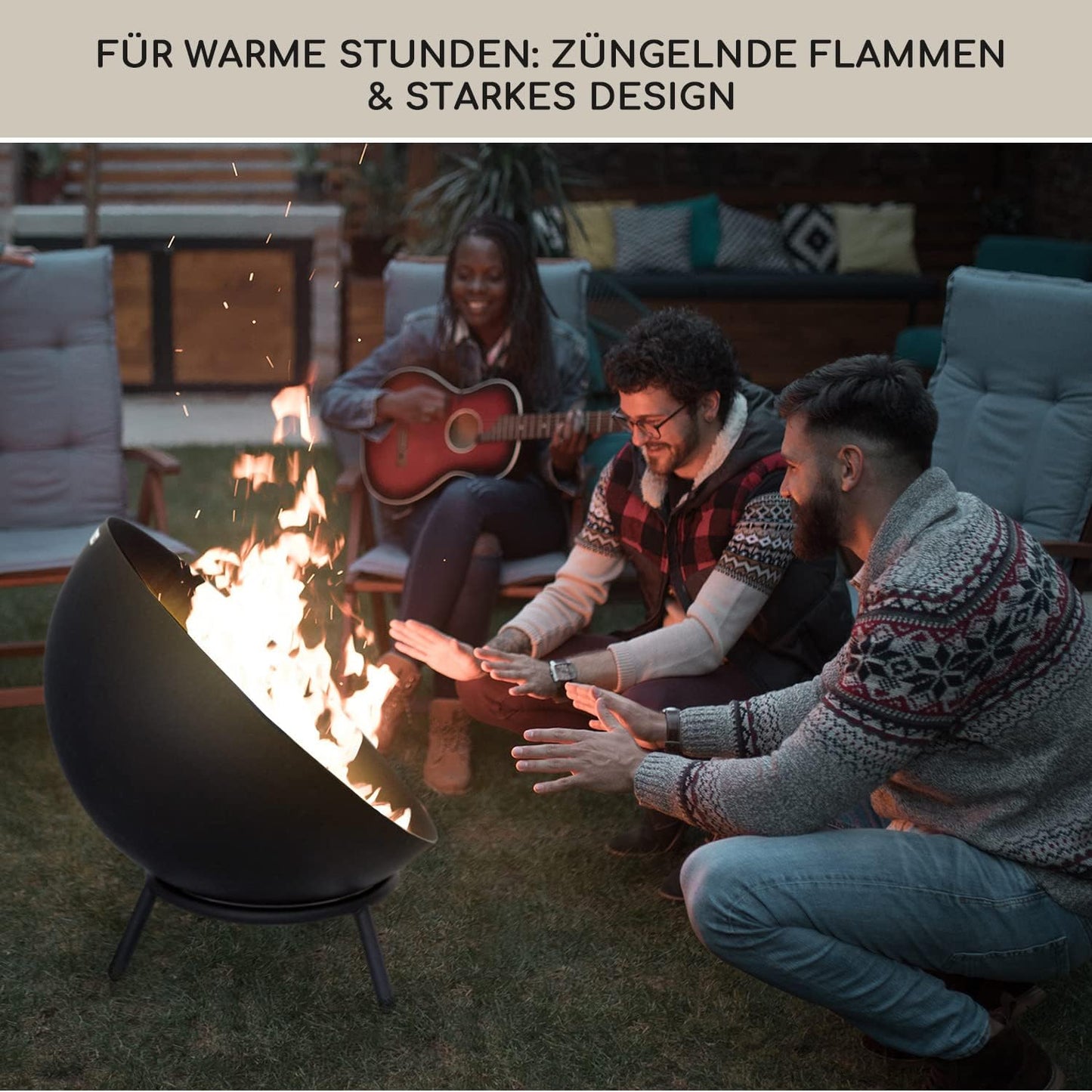 Feuerschale, Schwarz