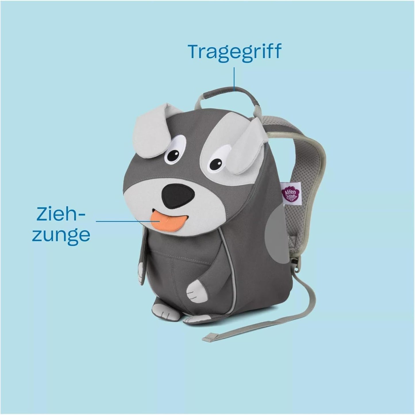 Kinderrucksack Kleiner Freund Hund, Einheitsgrösse Hund - Grau